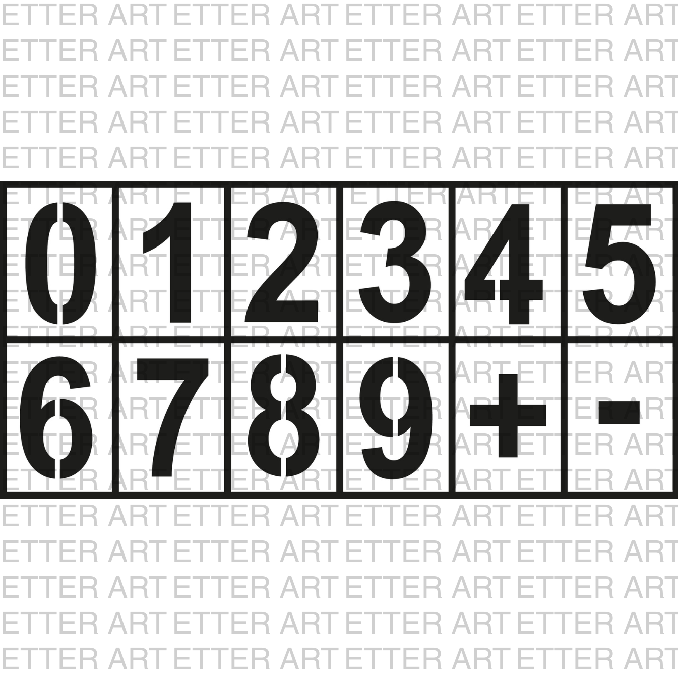 NUMBER SET BOLD STYLE - 21,0 x 29,7 cm