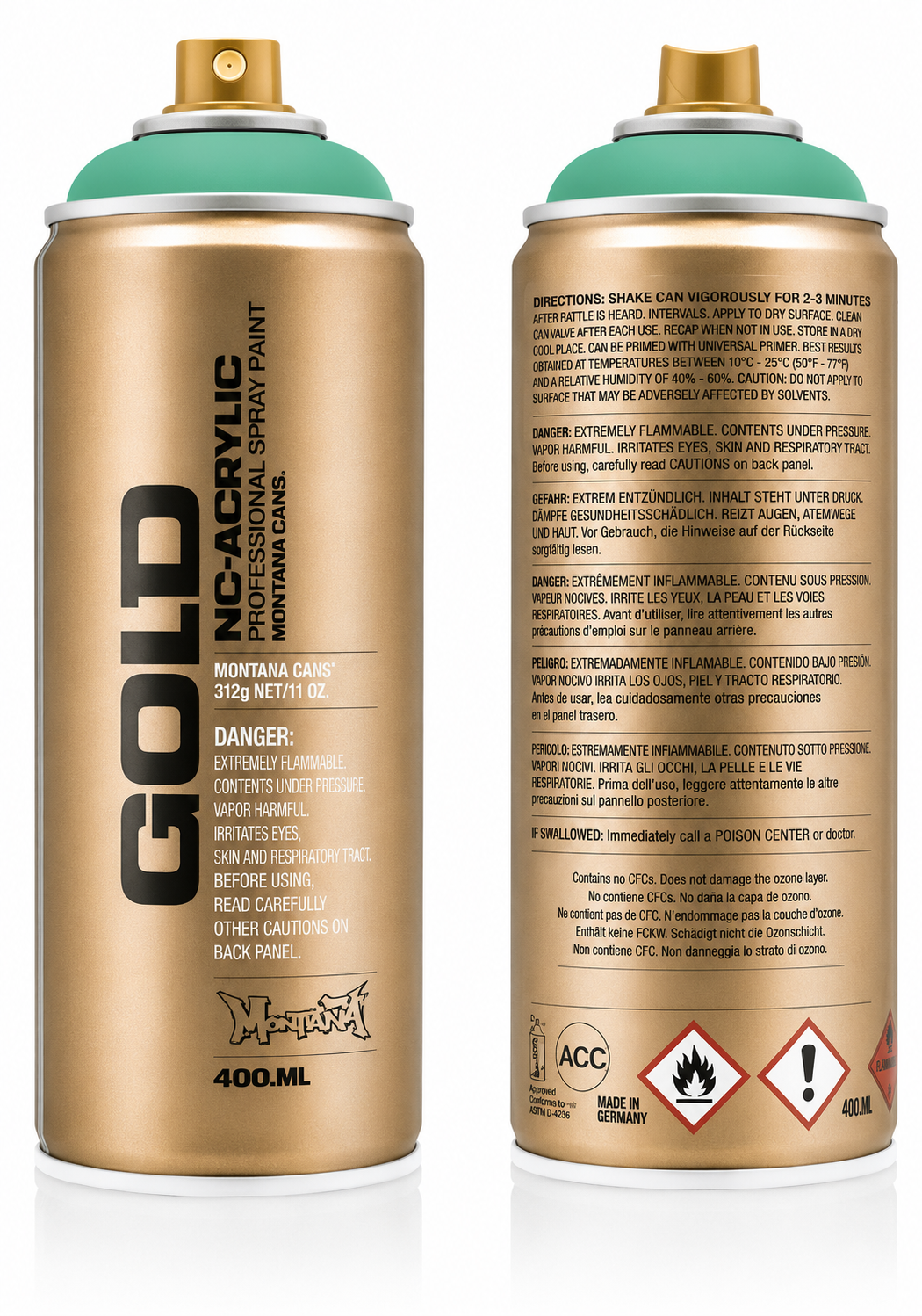 Montana GOLD Spray in differnet color Malachit