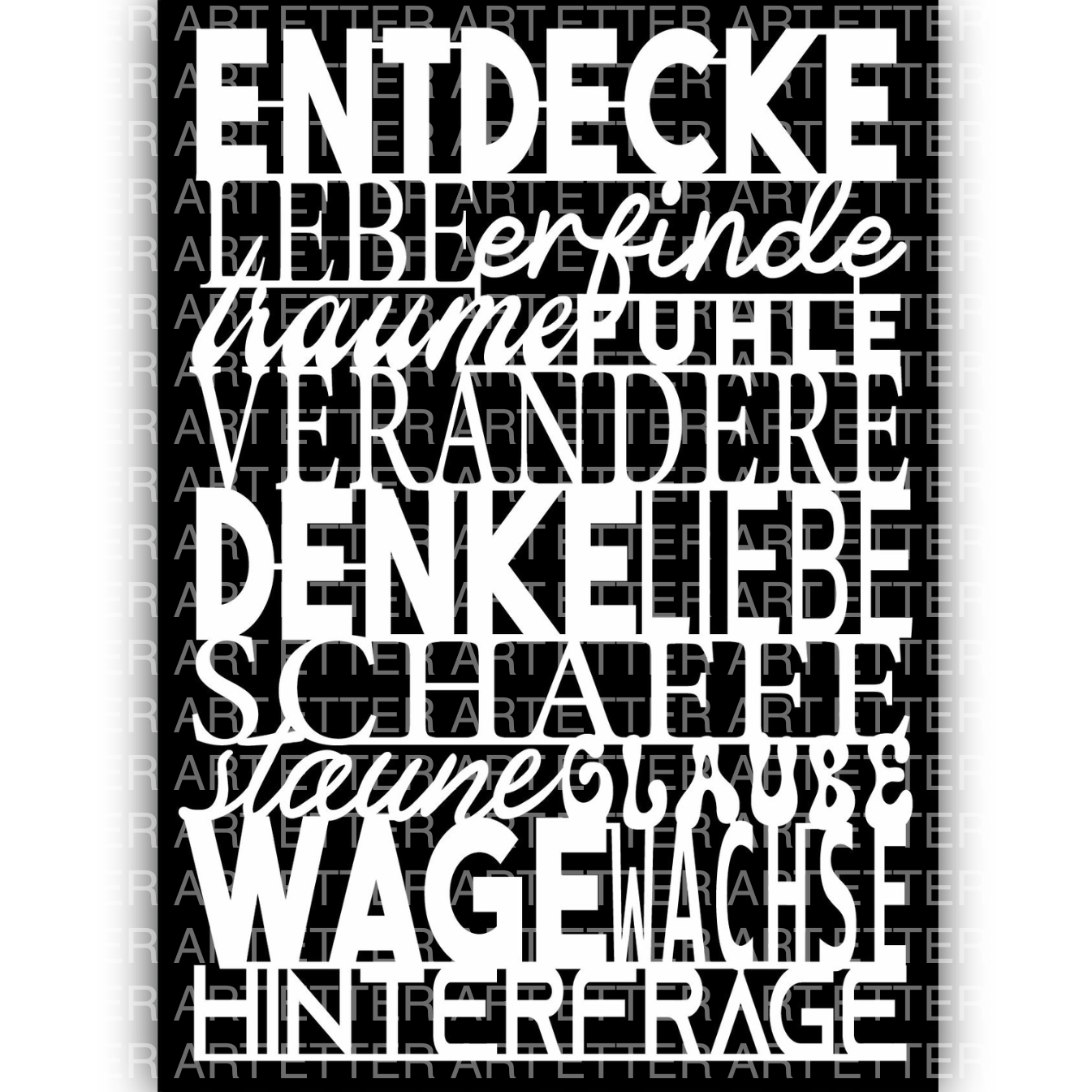 WILD WORDS (DE) - 59,4 x 84,1 cm 